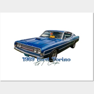 1969 Ford Torino GT  Coupe Posters and Art
